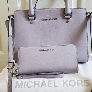 Michael Kors Lavender Purse with Wallet